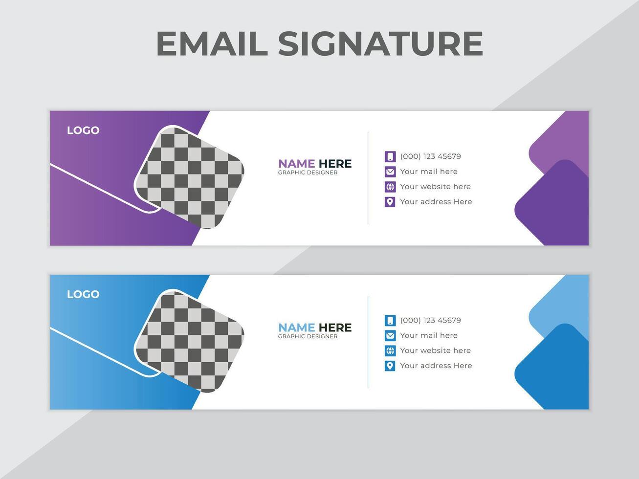 Corporate Email Signature Design Template vector