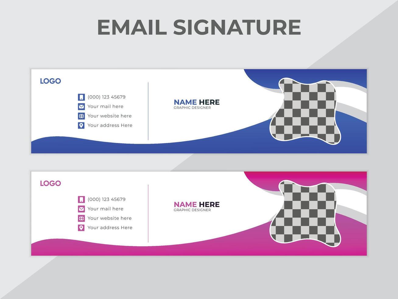 Corporate Email Signature Design Template vector