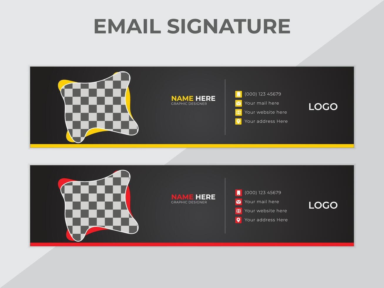 Corporate Email Signature Design Template vector