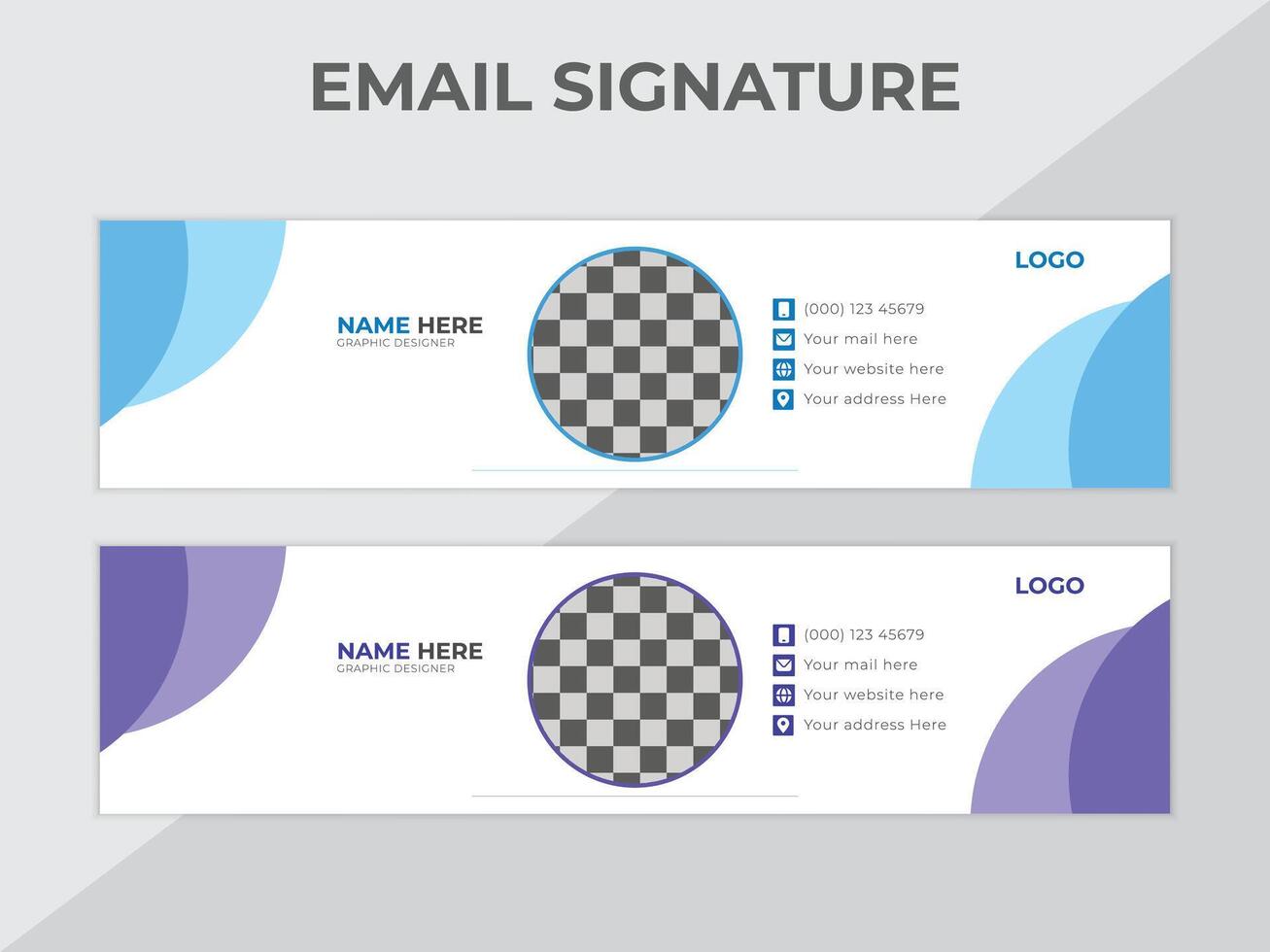 Corporate Email Signature Design Template vector