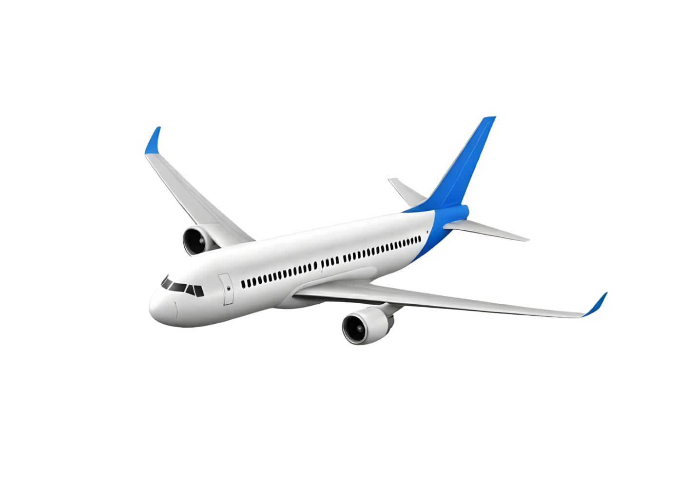 AI generated Flying airplane in the sky isolated on transparent background. FREE PNG