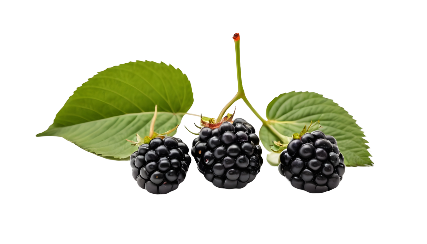 AI generated Blackberry isolated on transparent background. FREE PNG