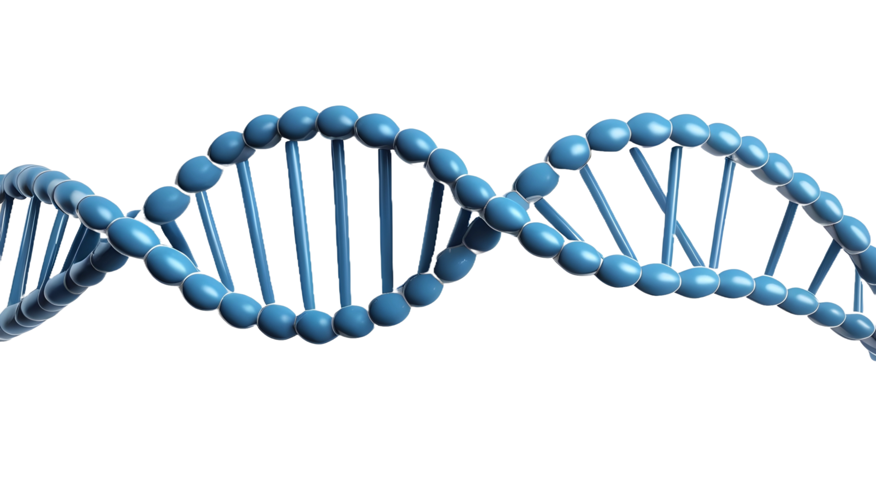ai généré 3d bleu ADN hélix séquence isolé sur transparent Contexte. gratuit png
