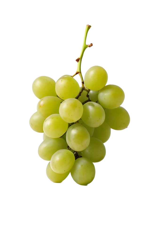 AI generated Fresh green grapes isolated on transparent background. FREE PNG