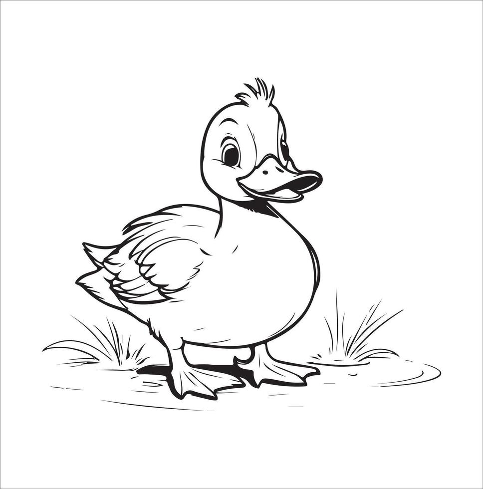 Pato icono ilustración vector