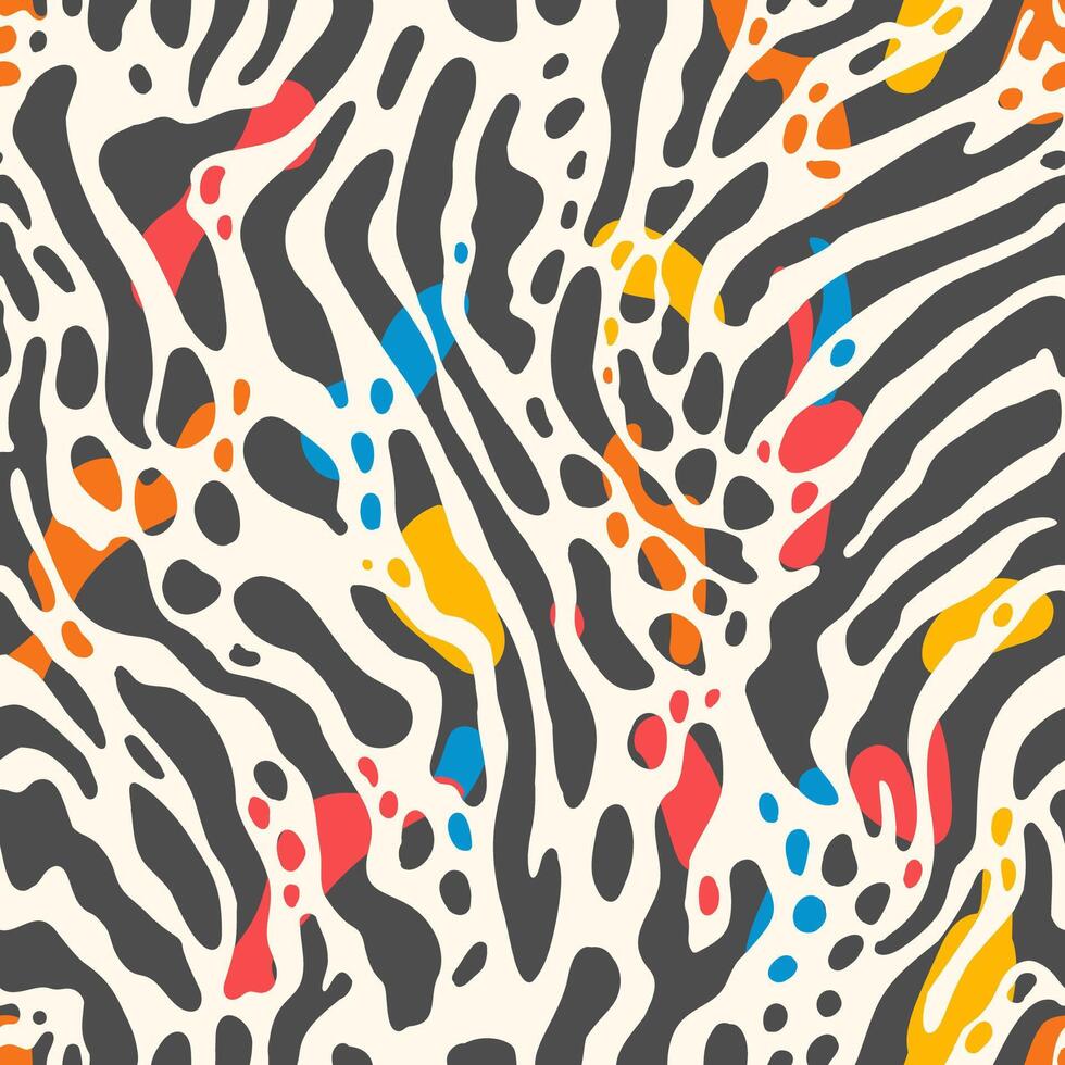 Modern abstract zebra print vector