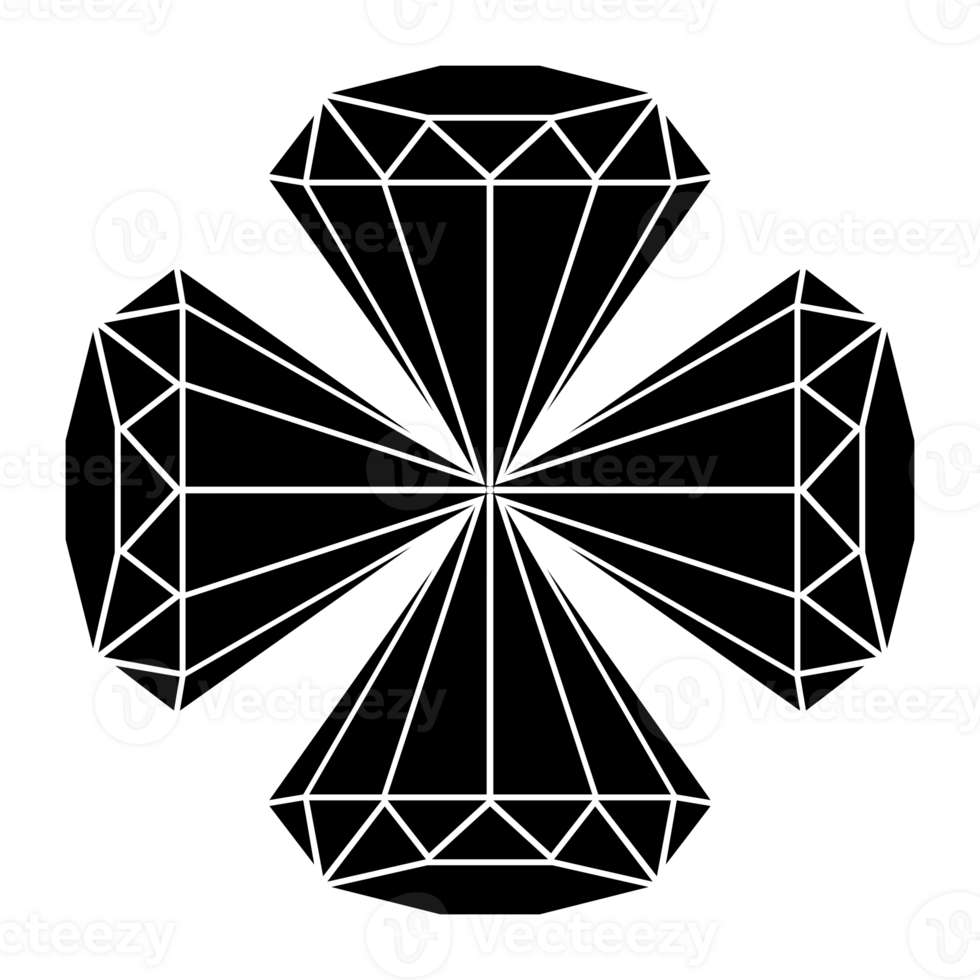 Diamond Composition, 4 Pieces, can use for Art Illustration, Icon. Symbol, Logo Gram, Pictogram, Website, Apps, Decoration, Ornate, or Graphic Design Element. Format PNG