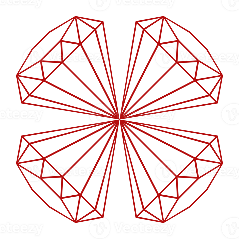 Diamond Composition, 4 Pieces, can use for Art Illustration, Icon. Symbol, Logo Gram, Pictogram, Website, Apps, Decoration, Ornate, or Graphic Design Element. Format PNG