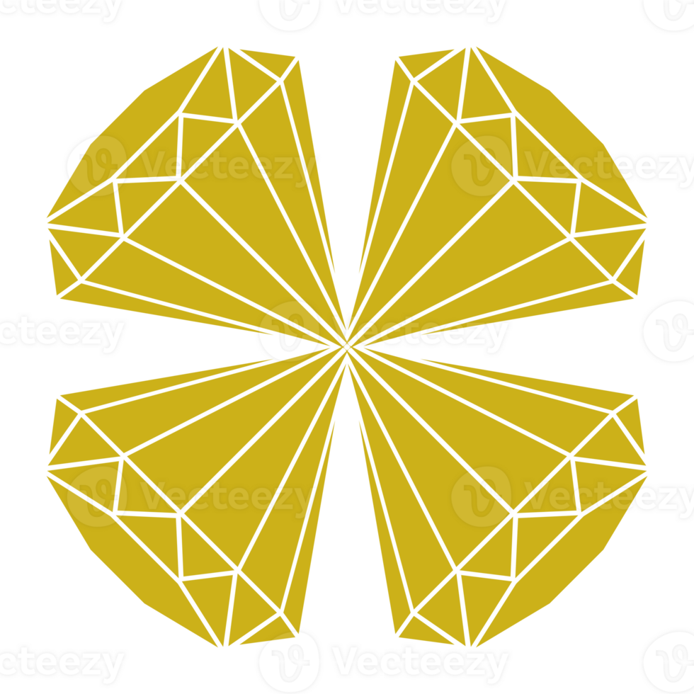 Diamond Composition, 4 Pieces, can use for Art Illustration, Icon. Symbol, Logo Gram, Pictogram, Website, Apps, Decoration, Ornate, or Graphic Design Element. Format PNG