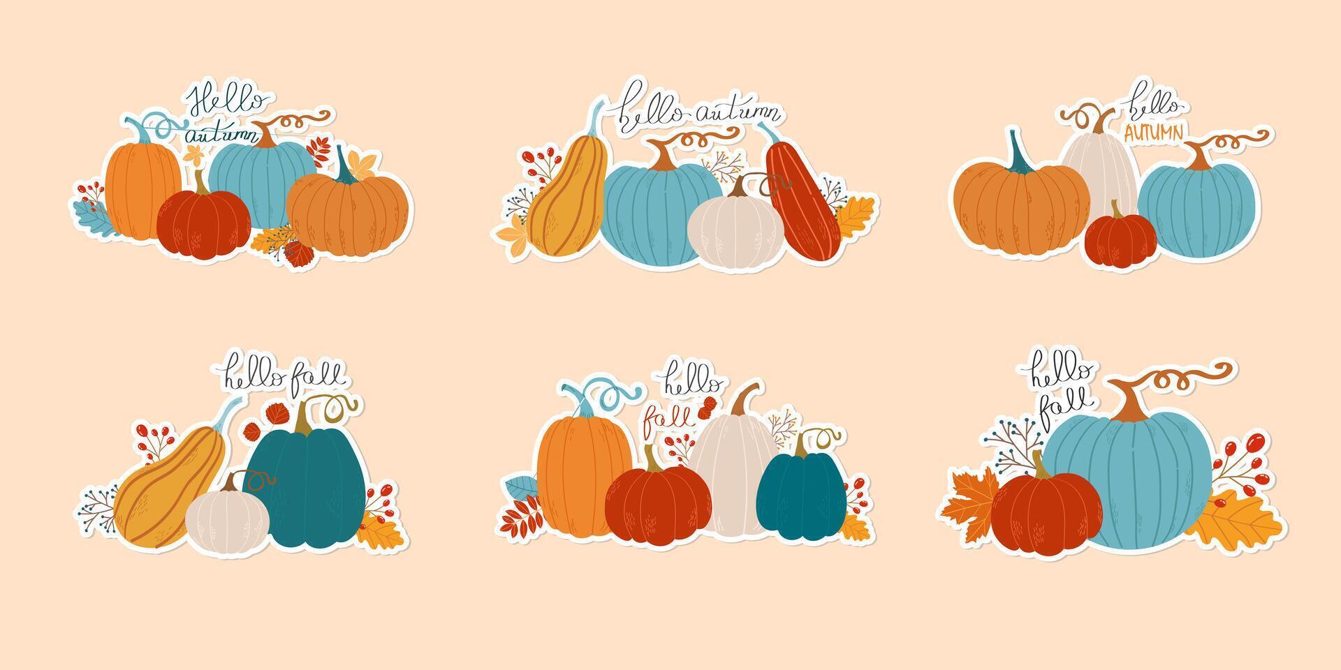 Hello autumn vector illustration