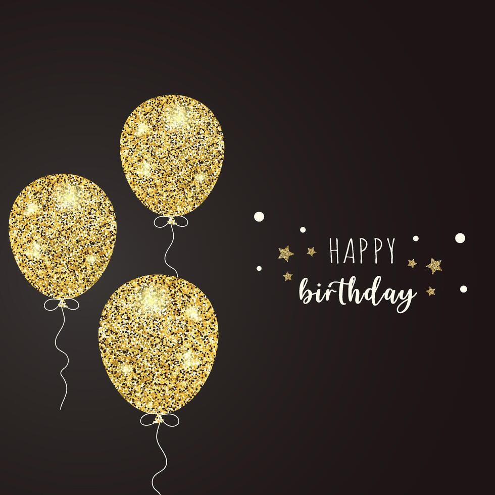 Happy birthday greeting card and party invitation set, vector illustration, hand drawn style.