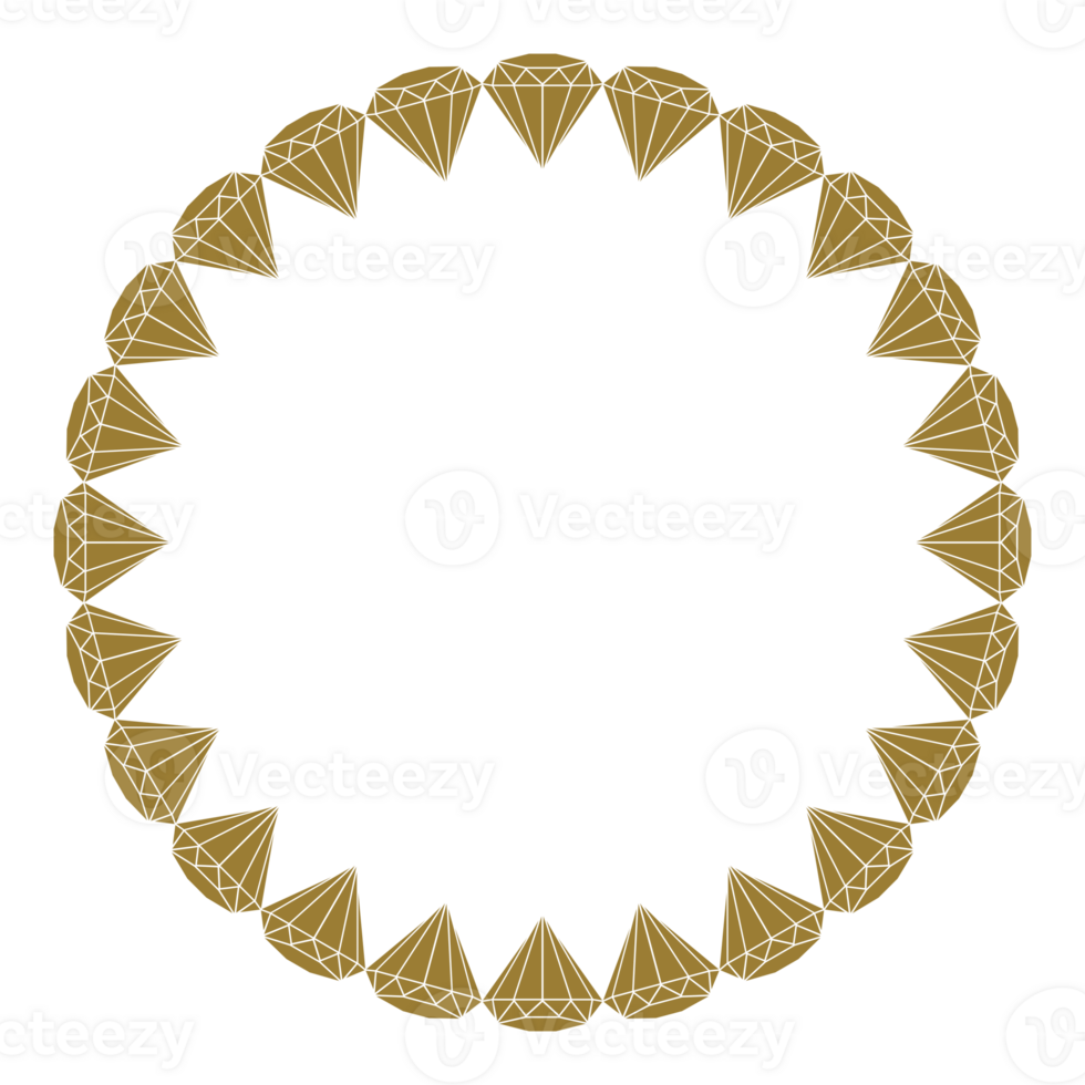 Diamond in Circle Shaped, can use for Art Illustration, Logo Gram, Frame Work, Background, Pictogram, Website, Apps, or Graphic Design Element. Format PNG