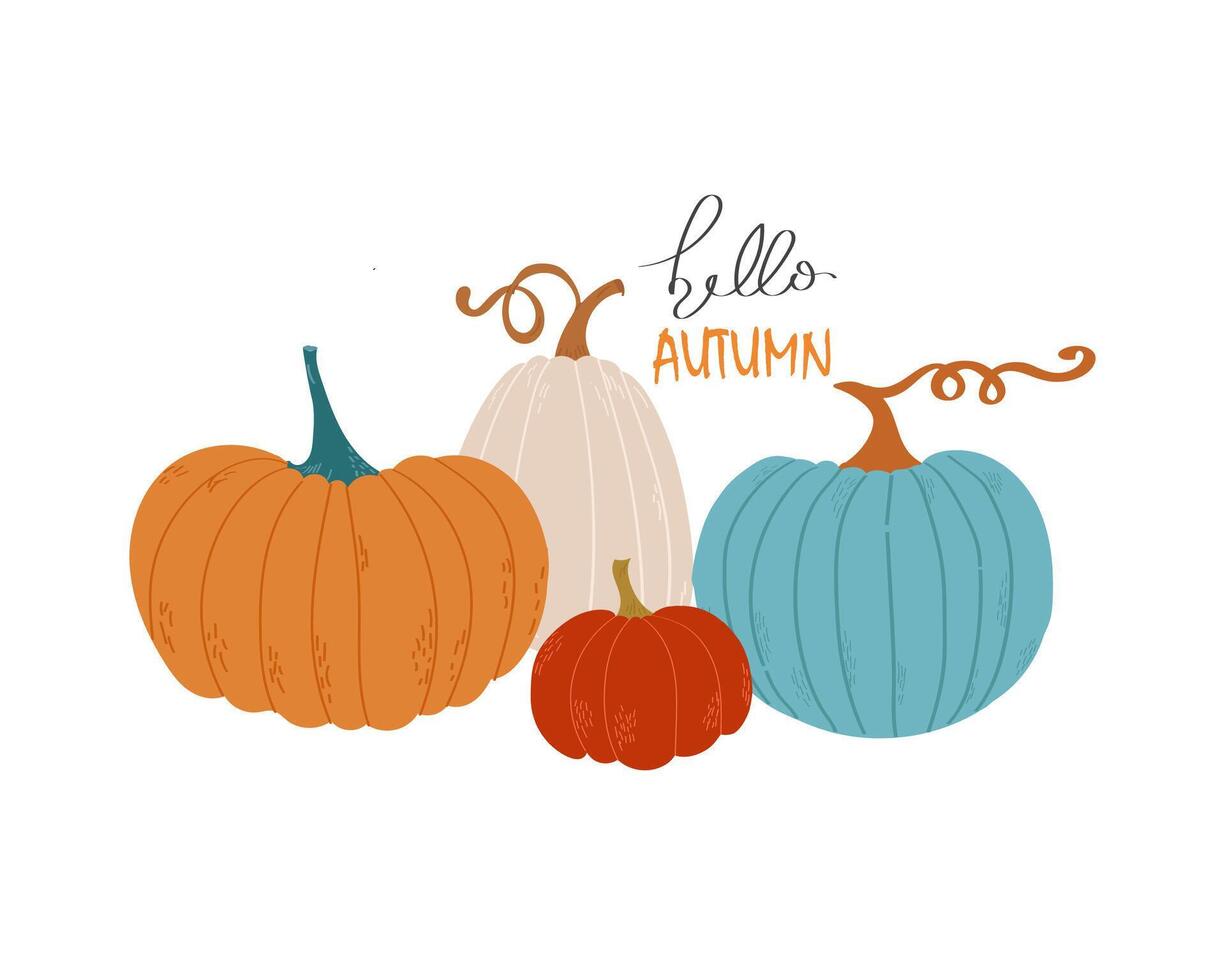 Hello autumn vector illustration