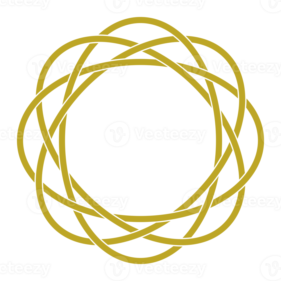 sier- cirkel vorm gemaakt van ovaal vorm samenstelling, vlak en het weven lijnen stijl, kan gebruik voor logo gram, decoratie, overladen, kader werk, of grafisch ontwerp element. formaat PNG