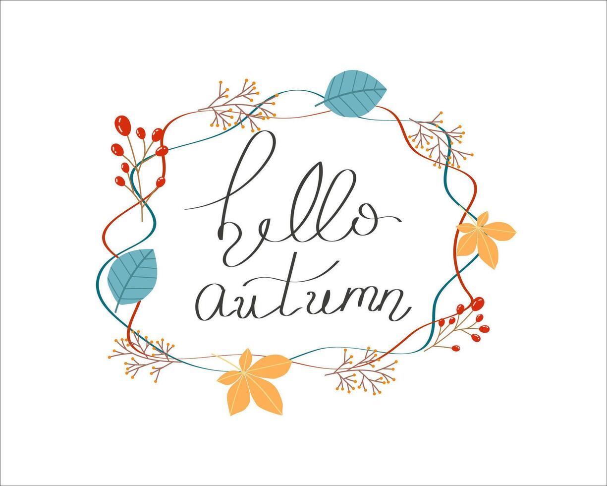 Hello autumn vector illustration