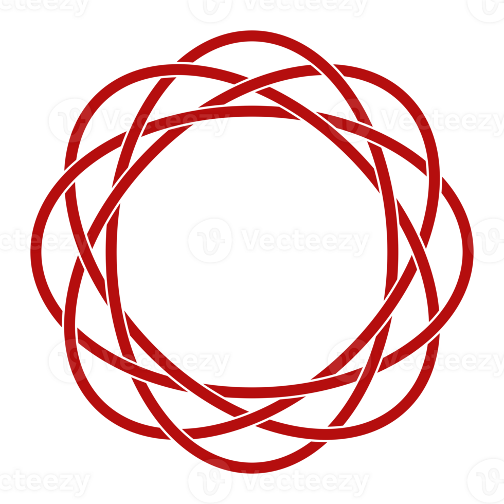 sier- cirkel vorm gemaakt van ovaal vorm samenstelling, vlak en het weven lijnen stijl, kan gebruik voor logo gram, decoratie, overladen, kader werk, of grafisch ontwerp element. formaat PNG