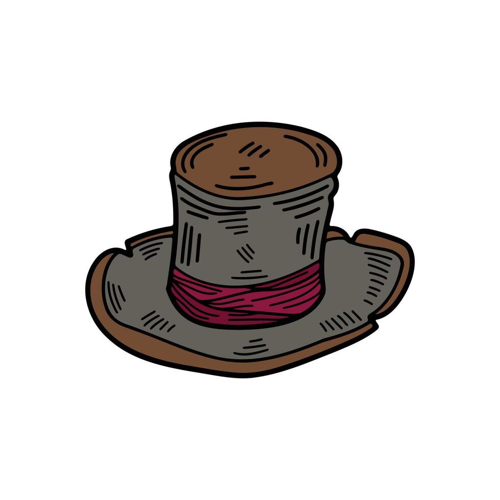 isolate hat flat illustrator on background vector