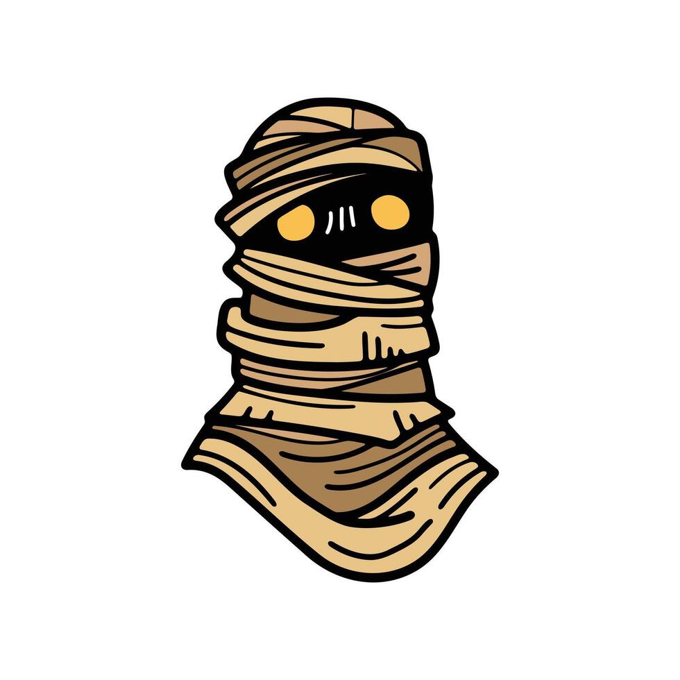 isolate mummy character on background vector