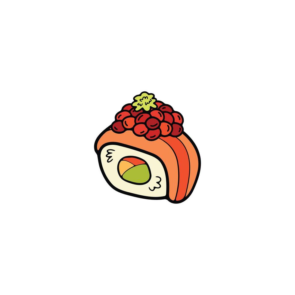 isolate sashimi sushi japanese food flat style illustration vector