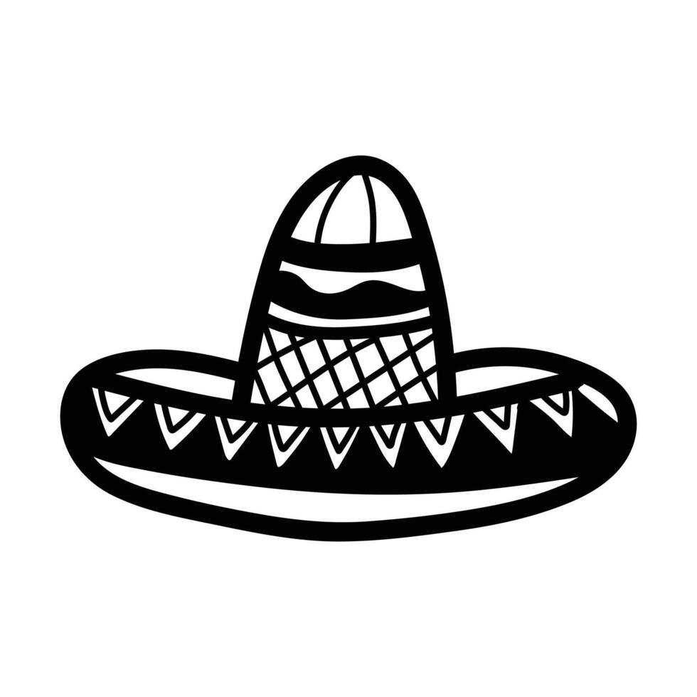 isolate calavera mexican skull hand drawn illustration on background vector