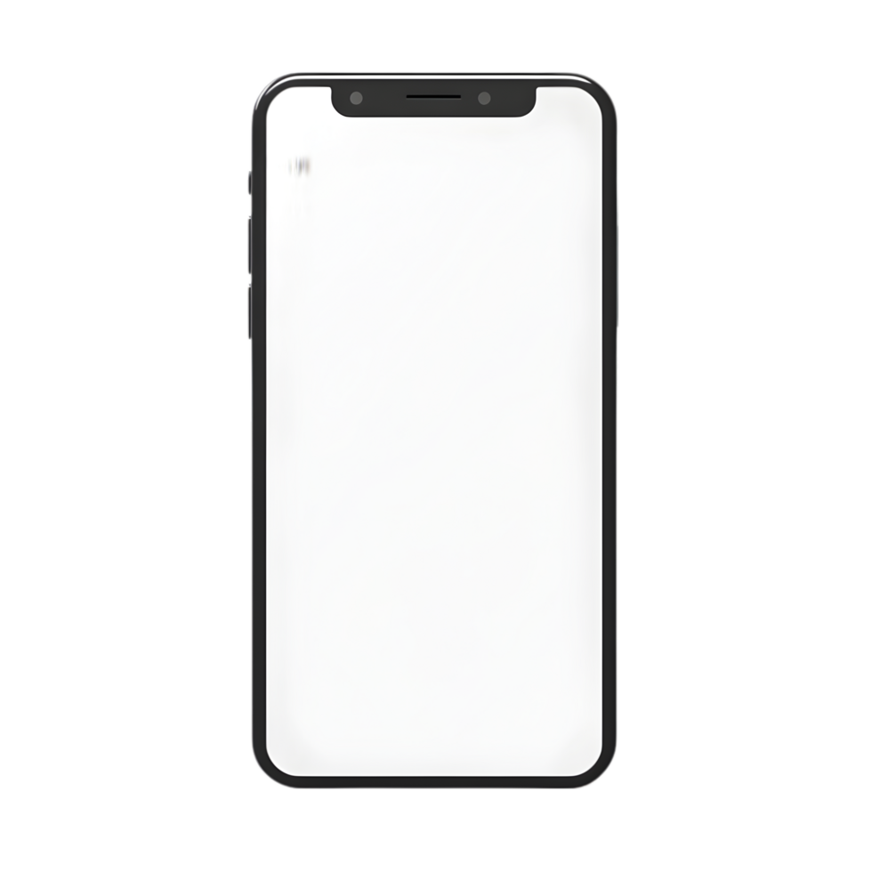 AI generated Smartphone mockup on transparent background PNG image