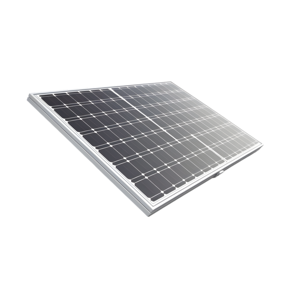 AI generated solar plant on transparent background PNG image