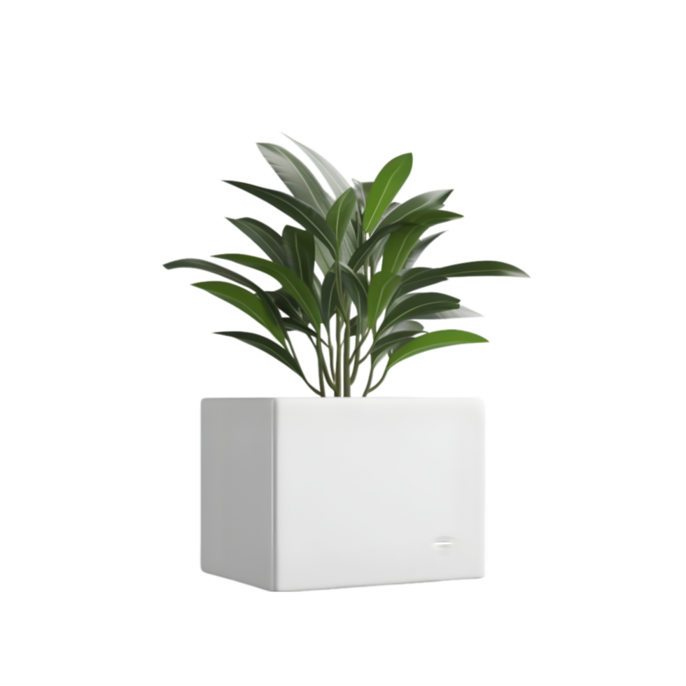AI generated plant in a flowerpot on transparent background PNG image