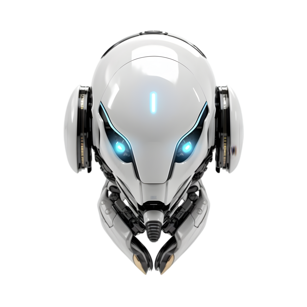 AI generated Robotic head on transparent background PNG image