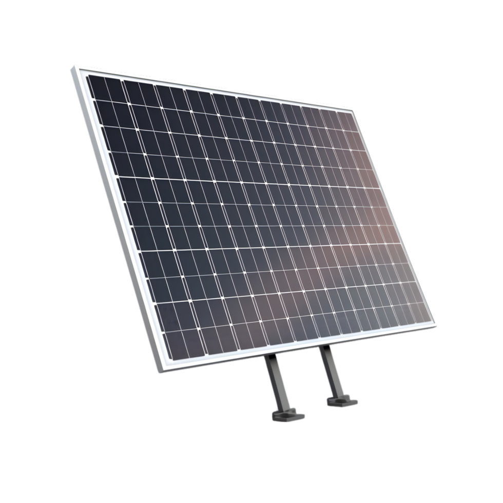 AI generated solar plant on transparent background PNG image