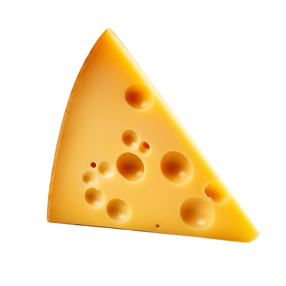 AI generated slice of cheese  on transparent background PNG image