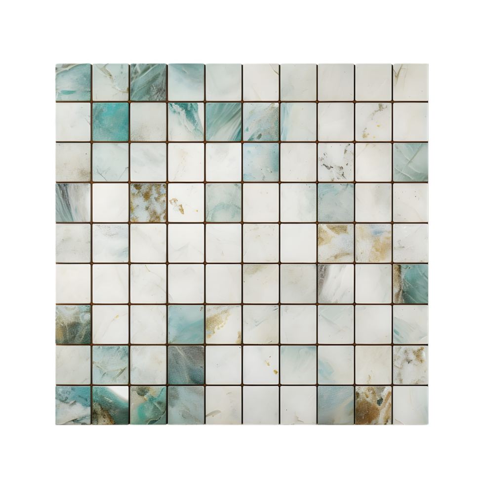 AI generated Mosaic house Tile on transparent background PNG image