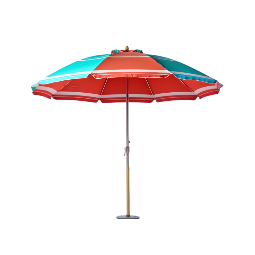 ai généré plage parapluie sur transparent Contexte png image