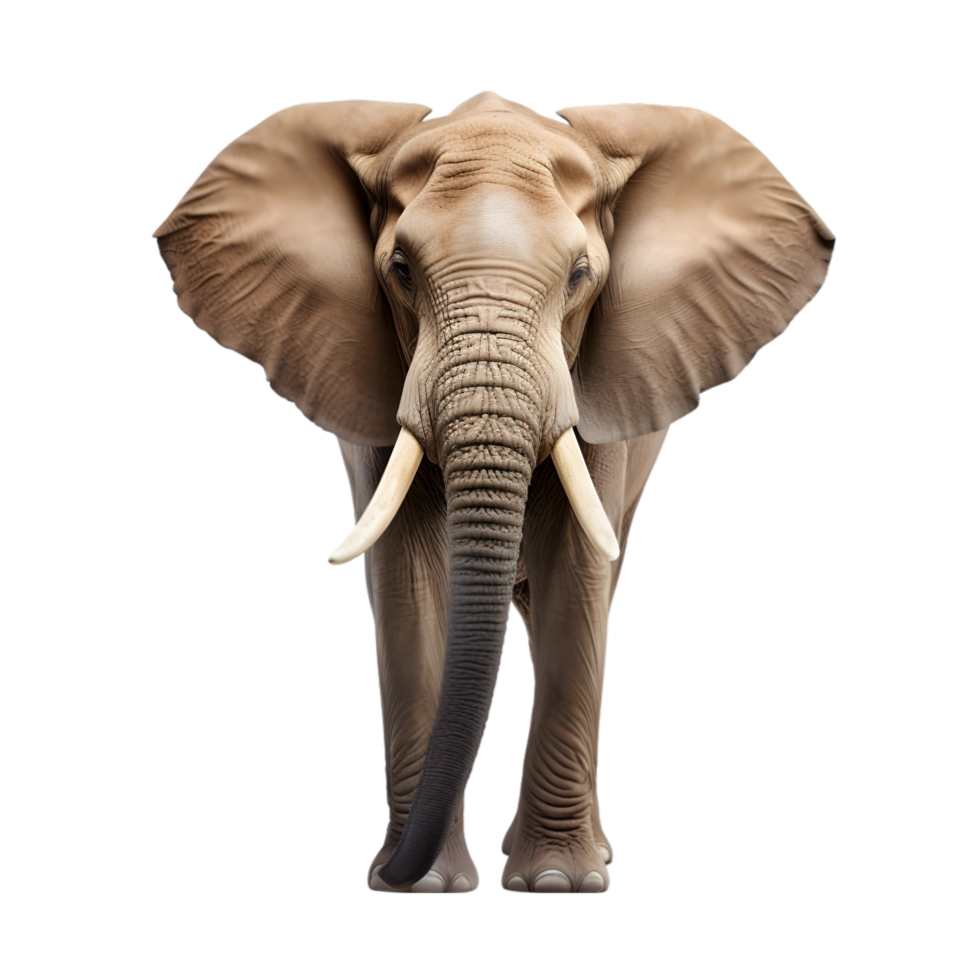 ai genererad elefant på transparent bakgrund png bild