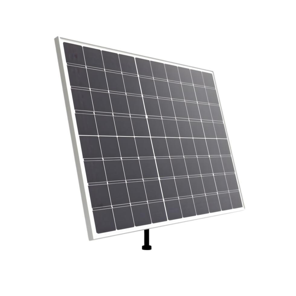 AI generated solar plant on transparent background PNG image