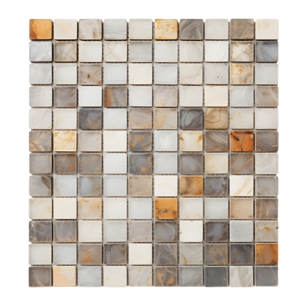 AI generated Mosaic house Tile on transparent background PNG image