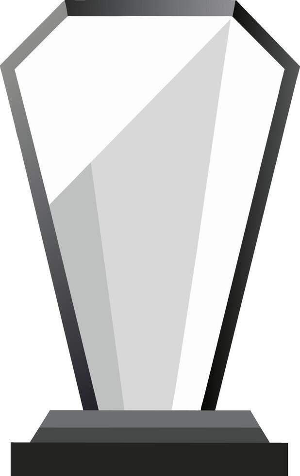 vector illustration of modern glass trophy icon
