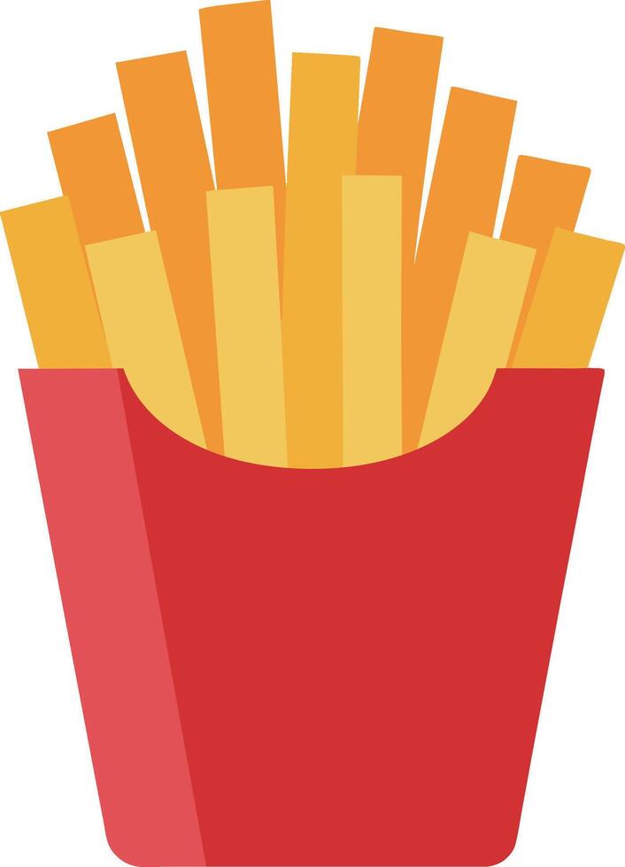 Isolated french fries simple vector illustration