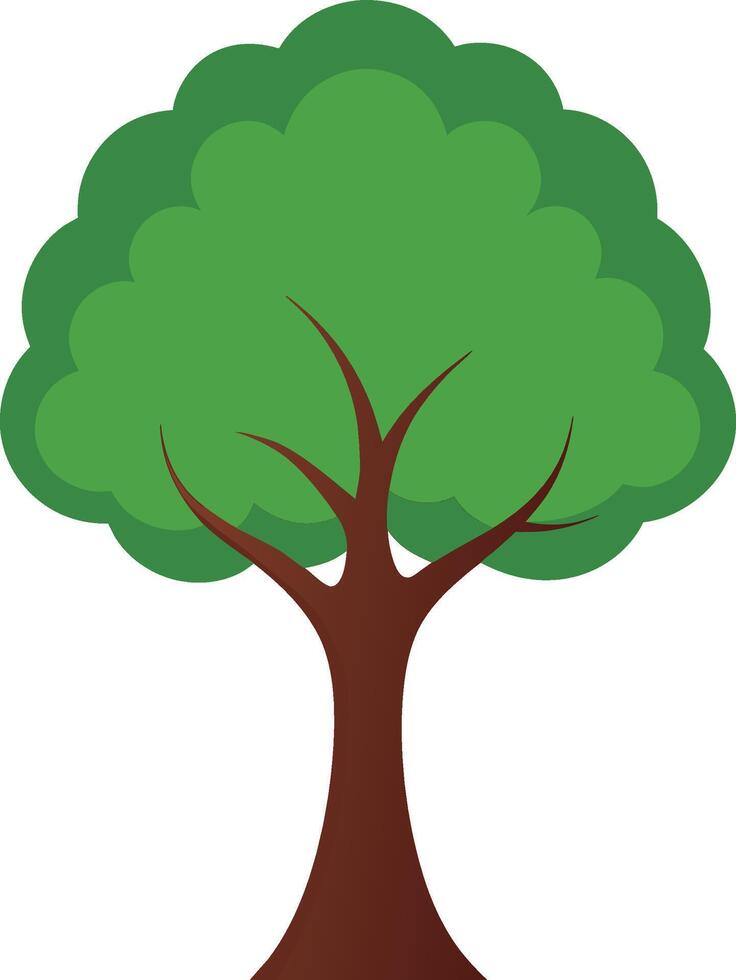 ilustración verde árbol para vector diseño