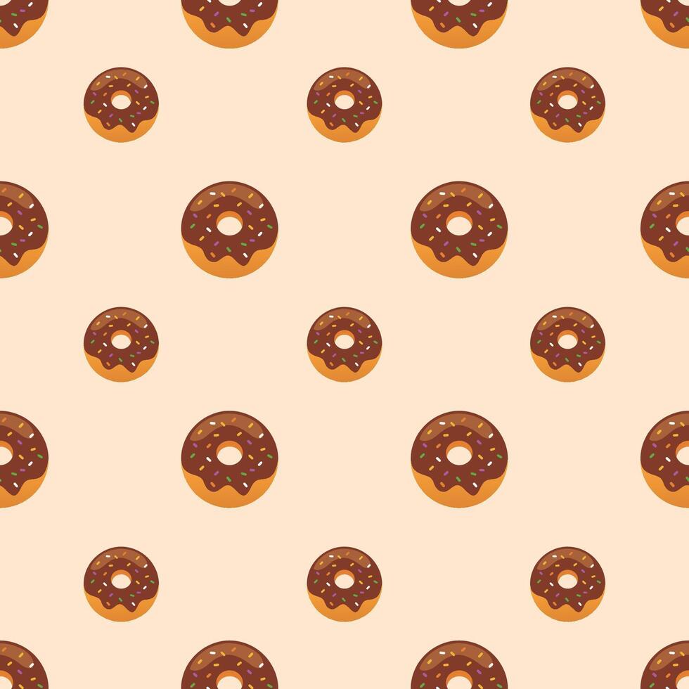 Donuts seamless pattern. Vector illustration. Can be used for wallpaper