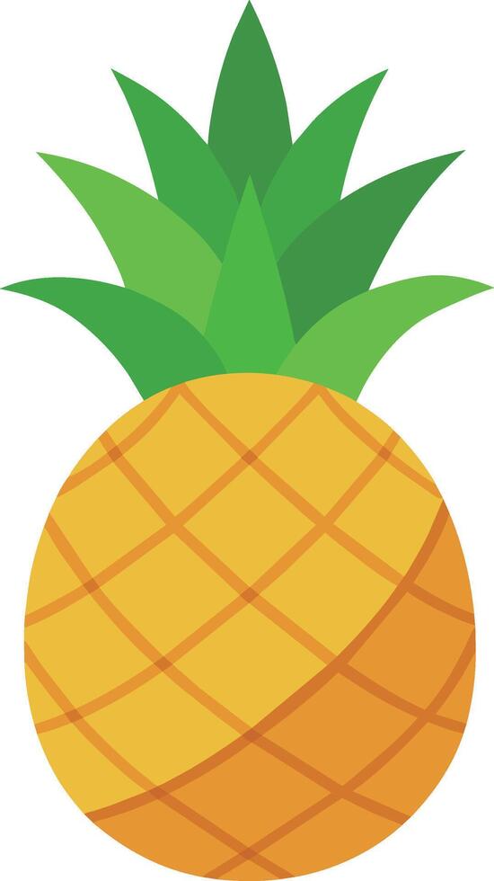 Yellow pineapple vector element illustration