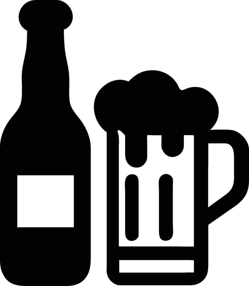 mano dibujado cerveza vaso jarra icono vector