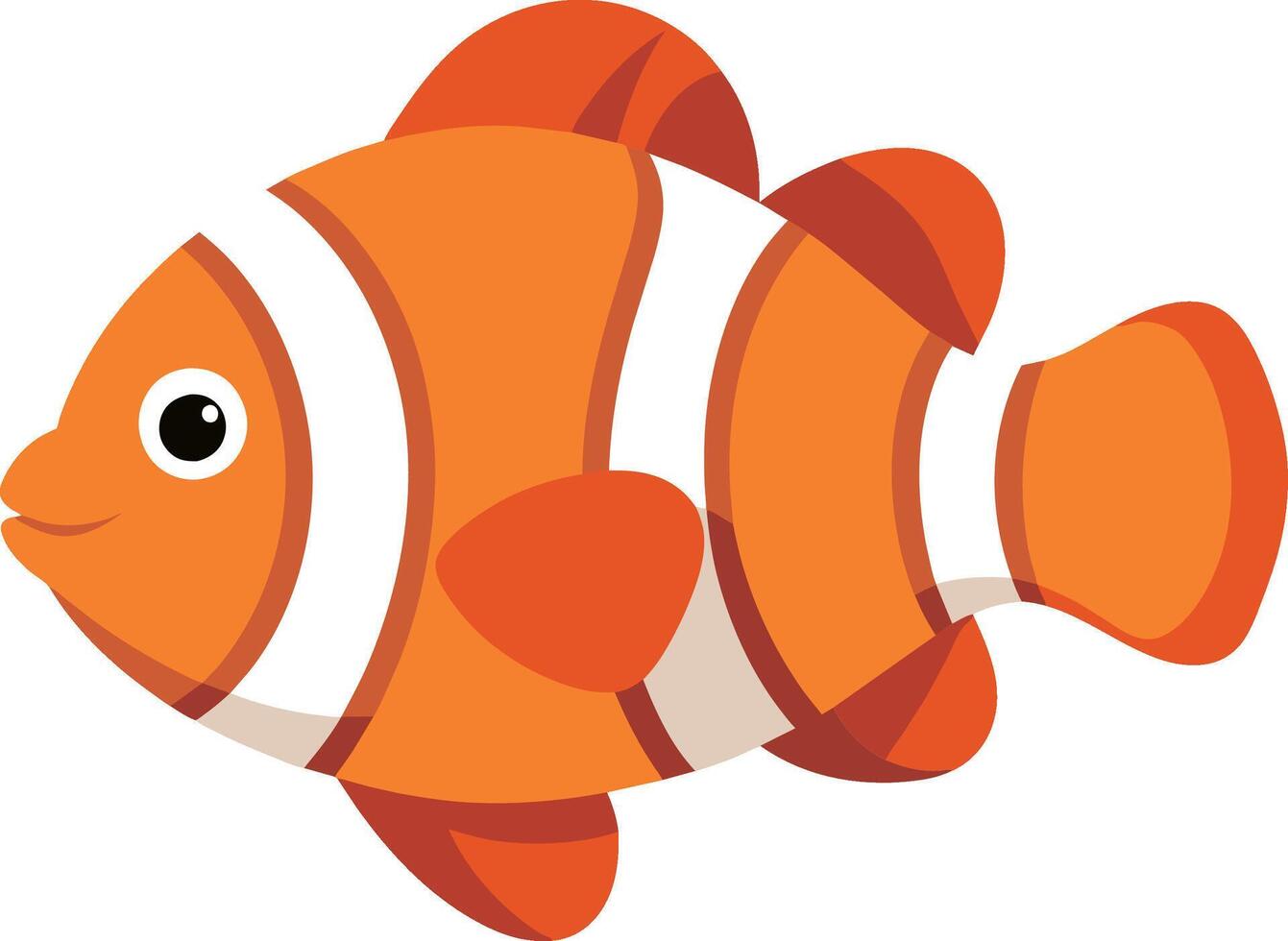 Hand drawn clown fish vector illustration