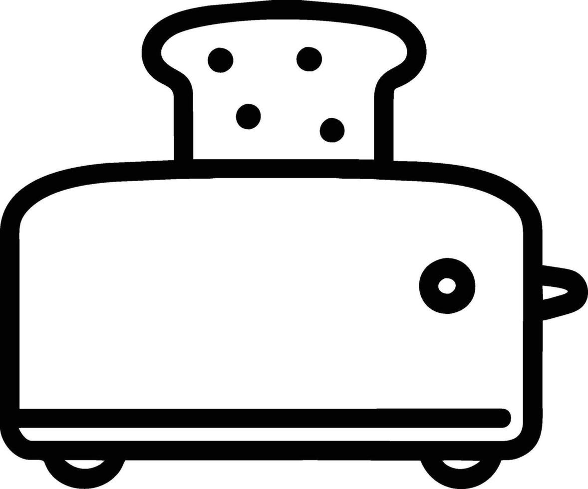 Toaster icon vector outline style