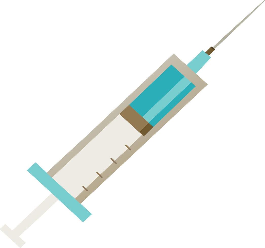 Medical Syringe Flat Style Vector illustration