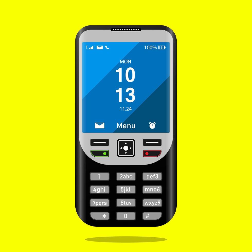 Old mobile phone vector illustration