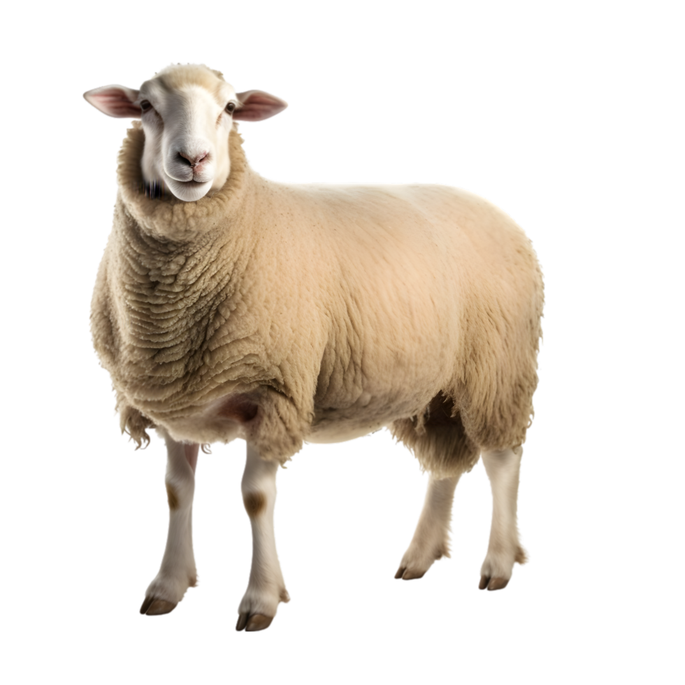 AI generated sheep on transparent background PNG image