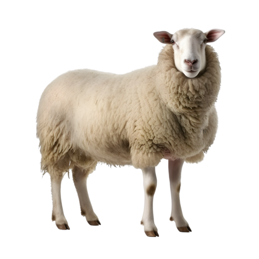 AI generated sheep on transparent background PNG image