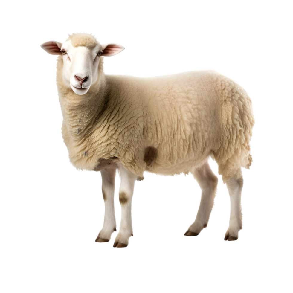 AI generated sheep on transparent background PNG image