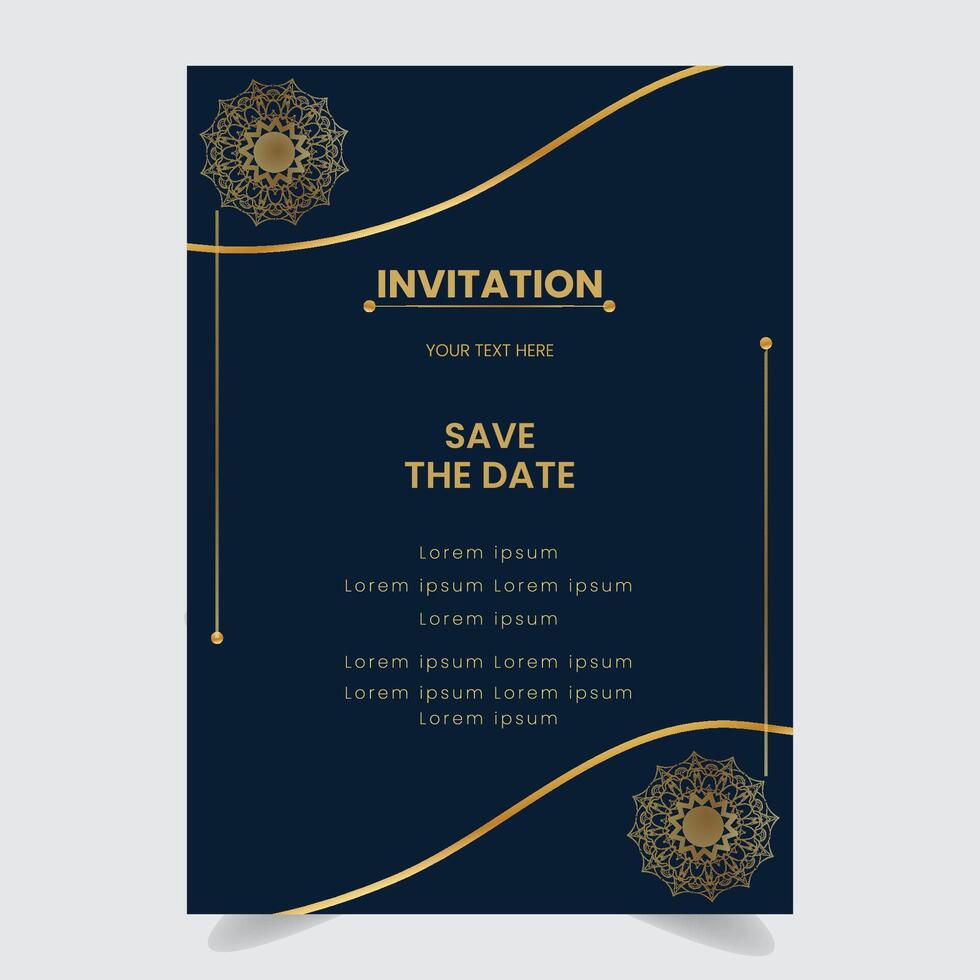 Invitation card template design vector