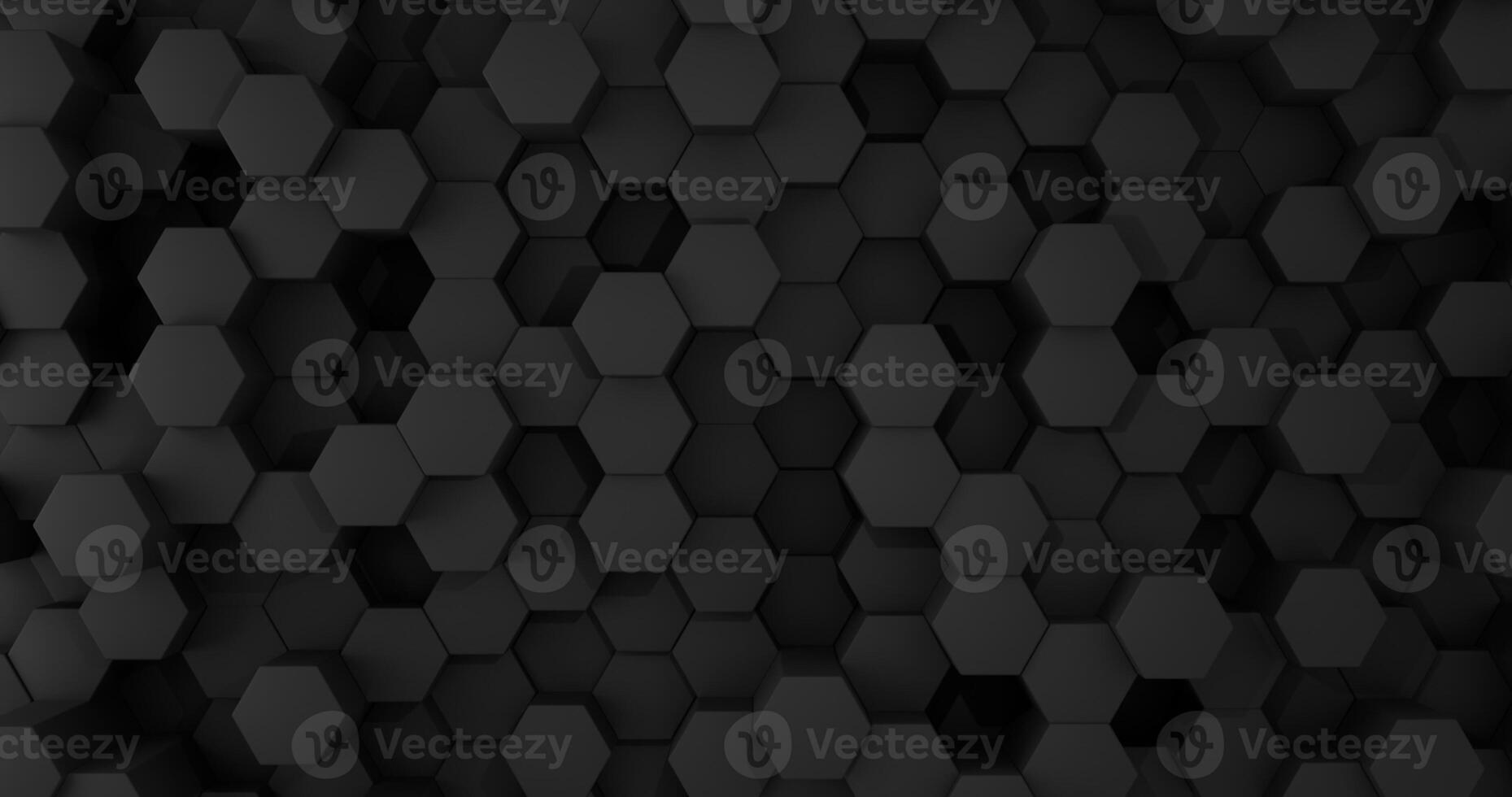 black Hexagonal objects abstract background photo